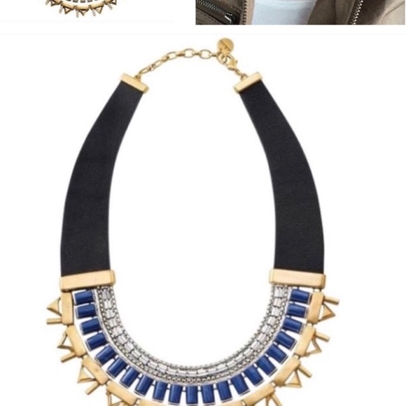 :: Stella & Dot Natalie Leather/Cobalt Necklace - Picture 5 of 6